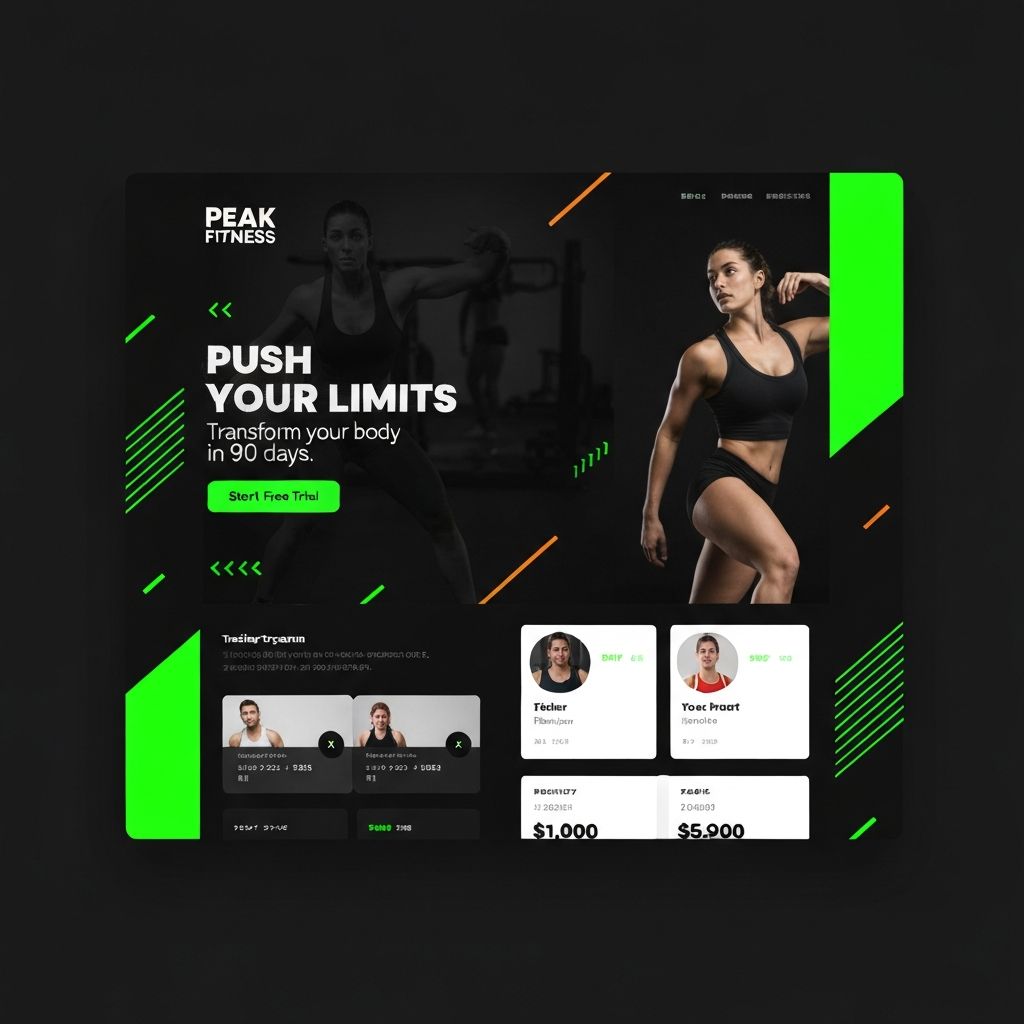 Fitness Gymの制作サンプル